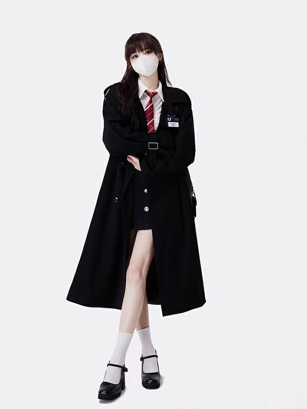 Autumn is new! [BY] Fashionable loose temperament coat (with waist rope, badge) 0167# CL