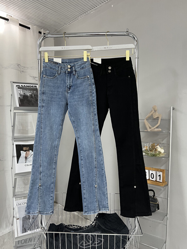 Original price 77.83! New in autumn! [M8 denim] jeans with high waist and thin feet 52665# JHY