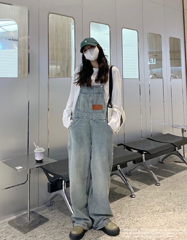 New in early autumn! [BY] Retro and old-fashioned loose age-reducing denim overalls 6115# CL