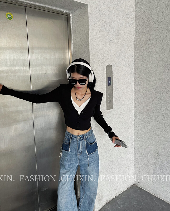 New in autumn! [C.X original heart] Simple single-breasted all-match knitted sweater Z566# WTT