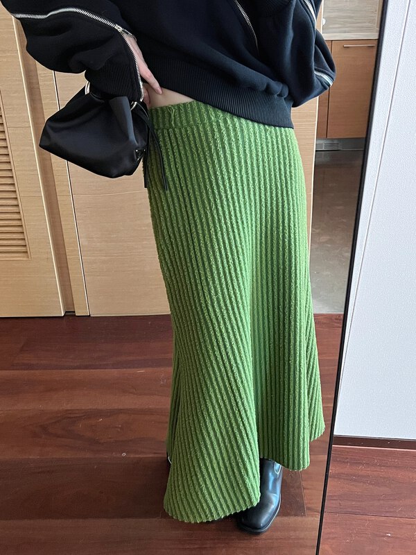 【UNITY】Winter new slim and versatile knitted fishtail skirt 221007016# CQW