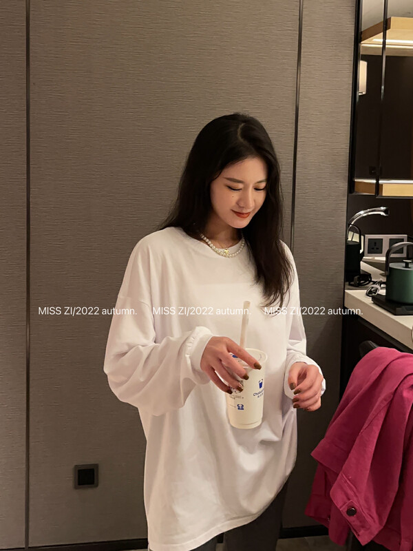 Original price 66.55! New in early autumn [MISS ZI] all-match solid color bottoming long-sleeved casual long-sleeved T-shirt 3235# CQW