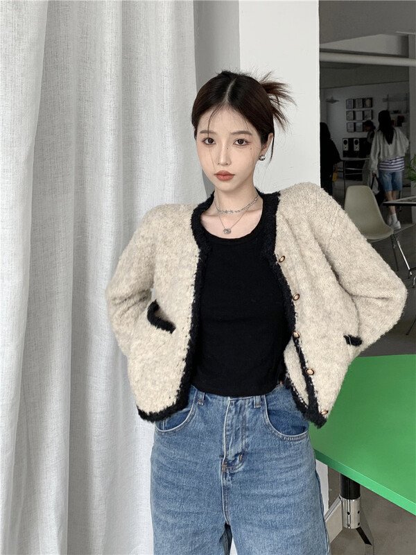 秋款上新!【BY】氣質簡約小香風保暖毛衣  2232#  HJY