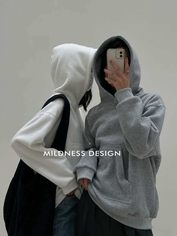 【MILDNESS】Designer hooded fleece sweater sweater B009