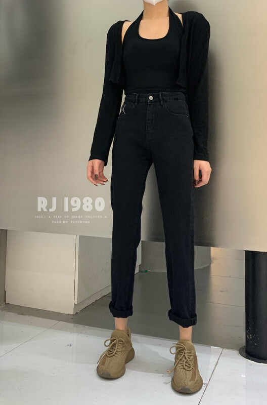 【1980】High fashion simple elastic cigarette pipe jeans 2A65315-1# JHY