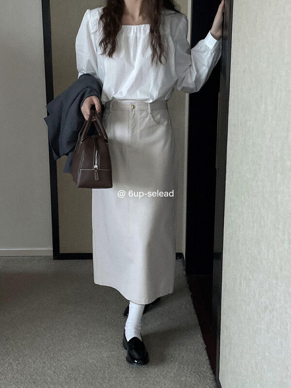 Original price 88.99! New in early autumn! [6-UP] Korean version of the simple temperament skirt 69129# CQW