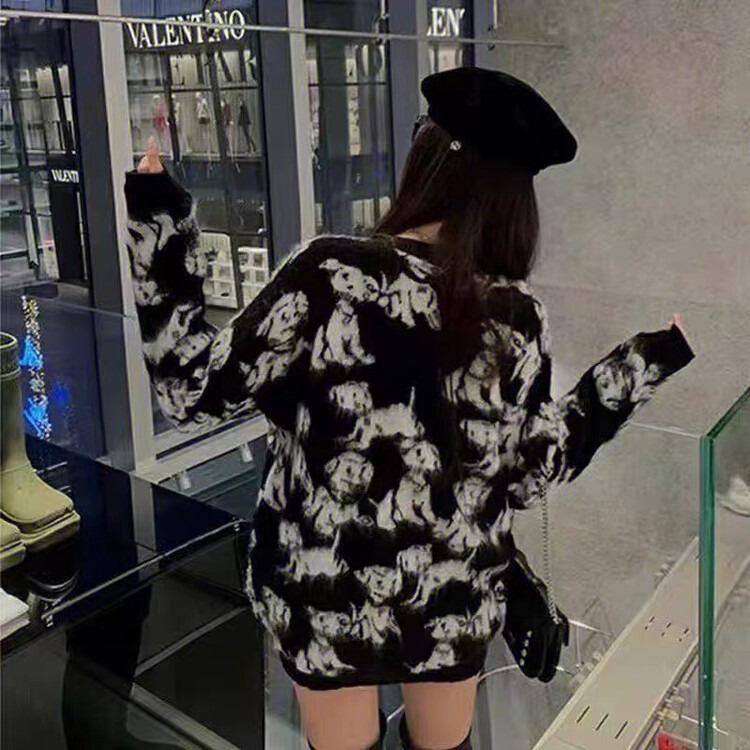 New in winter!【X·H STUDIO】Korean loose V-neck warm sweater 2216# OZQ