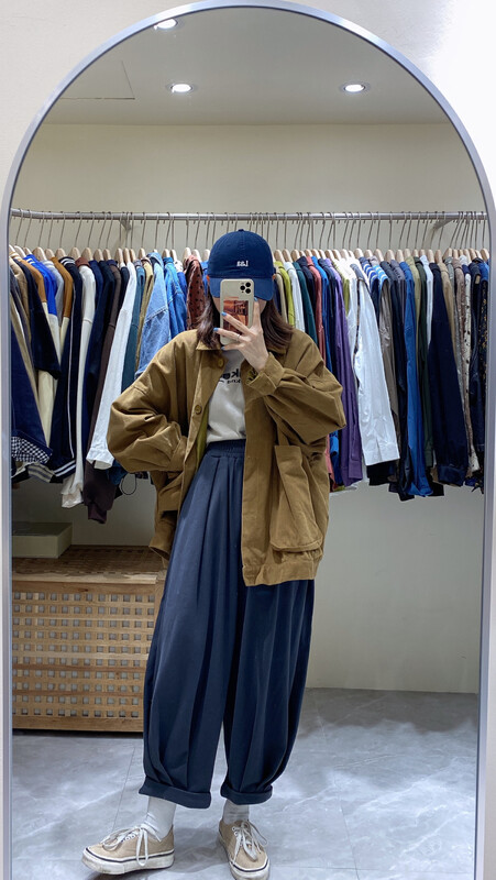 【DA.7】Large Pocket Tooling Loose Short Jacket (without T-shirt) 3228-1# LSL