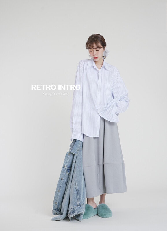 [RIN] Simple solid color all-match commuter slim skirt R21367