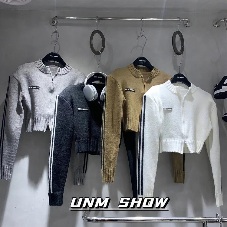 New in winter!【UNM-SHOW】Simple and versatile casual zipper knitted cardigan 6706# WTT