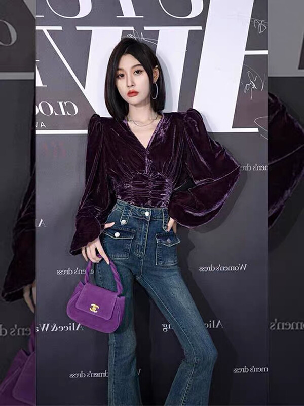 【KIKI STUDIO】Pullover long-sleeved Korean shirt 6920# HJY