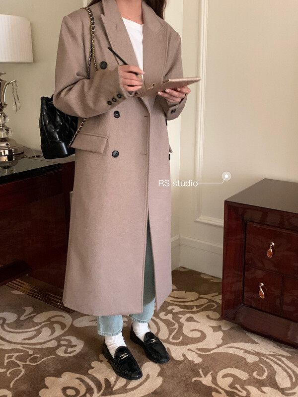 New in winter! [RS] Korean fashion double-breasted coat LL0188# FHX