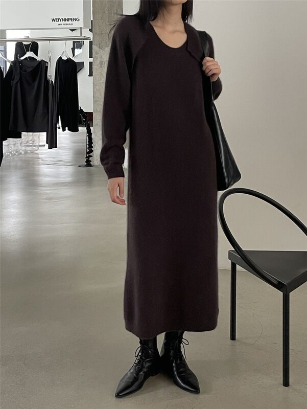 【CLEAN SPACE】Solid Color Versatile Vest Casual Dress (33% Raccoon Hair) 33255# CQW
