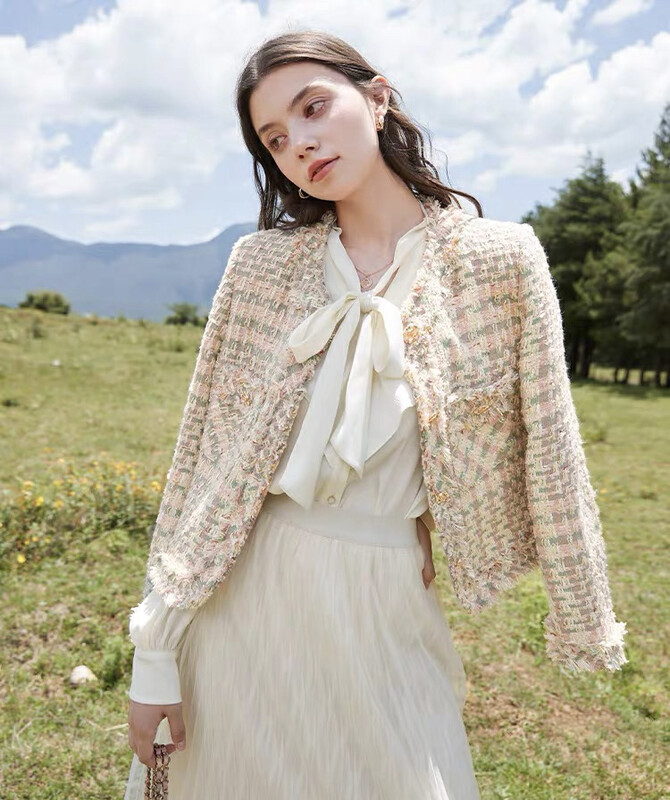 New in autumn!【KIKI STUDIO】Celebrity Xiaoxiang tassel short coat 6822# HJY