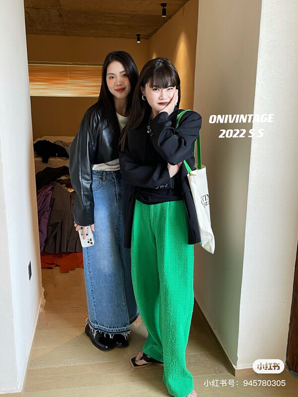 原價134.63! 【ONIVINTAGE歐尼】鈎花寬鬆闊腿休閒褲OH222P4674