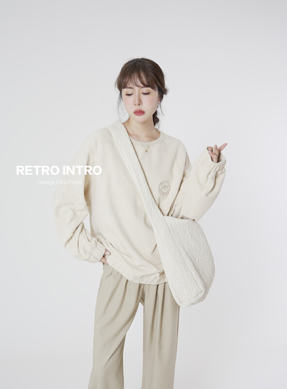【RIN】Casual Simple Versatile Embroidered Round Neck Sweater R21629# CQW