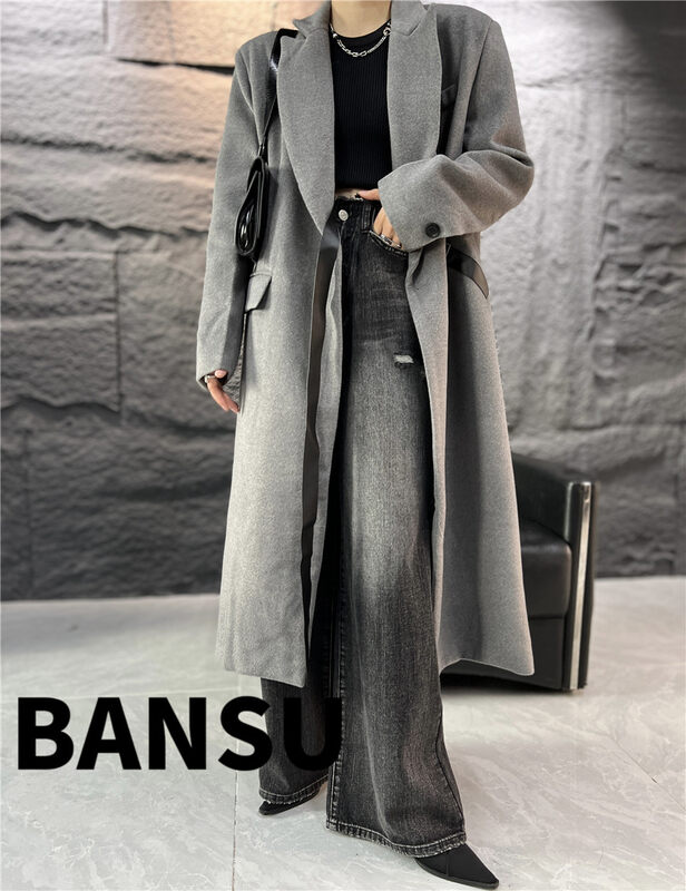 [Semi-plain] Neat long temperament coat (only sells coat) Y799# ZJY