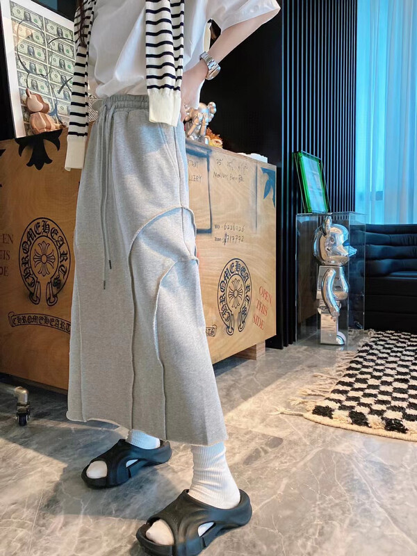 【NANCY】Personalized and comfortable all-match open-stitch irregular skirt M7668# WPL