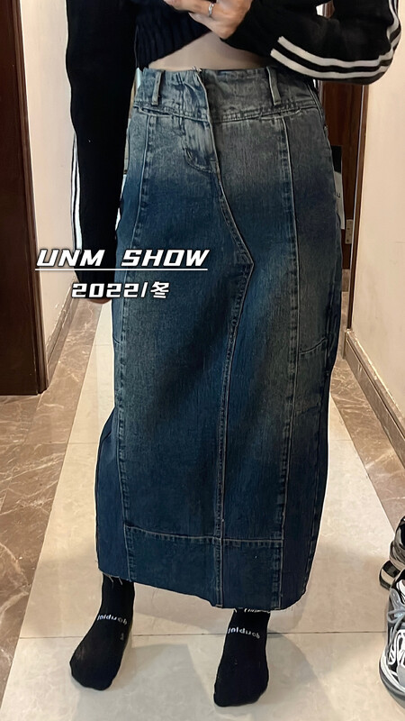 【UNM-SHOW】Korean version all-match slim denim skirt 1333# WTT
