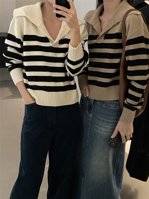 Autumn is new! [CLEAN SPACE] Korean loose casual lapel sweater (20 wool) 33719# CQW