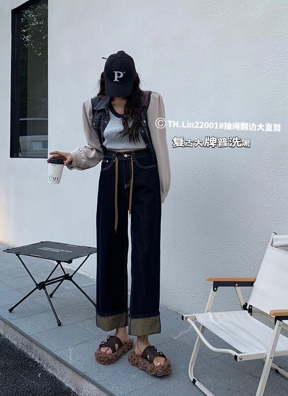 New in autumn!【T.H】Comfortable and versatile simple jeans 22001# LSW