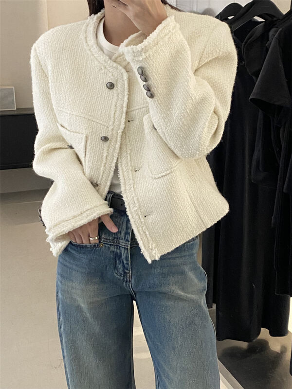 【CLEAN SPACE】Small fragrant style ladies short coat 33739