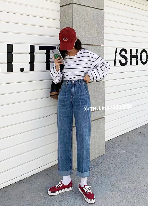 New in autumn!【T.H】Korean loose stretch harem jeans 6703200# LSW