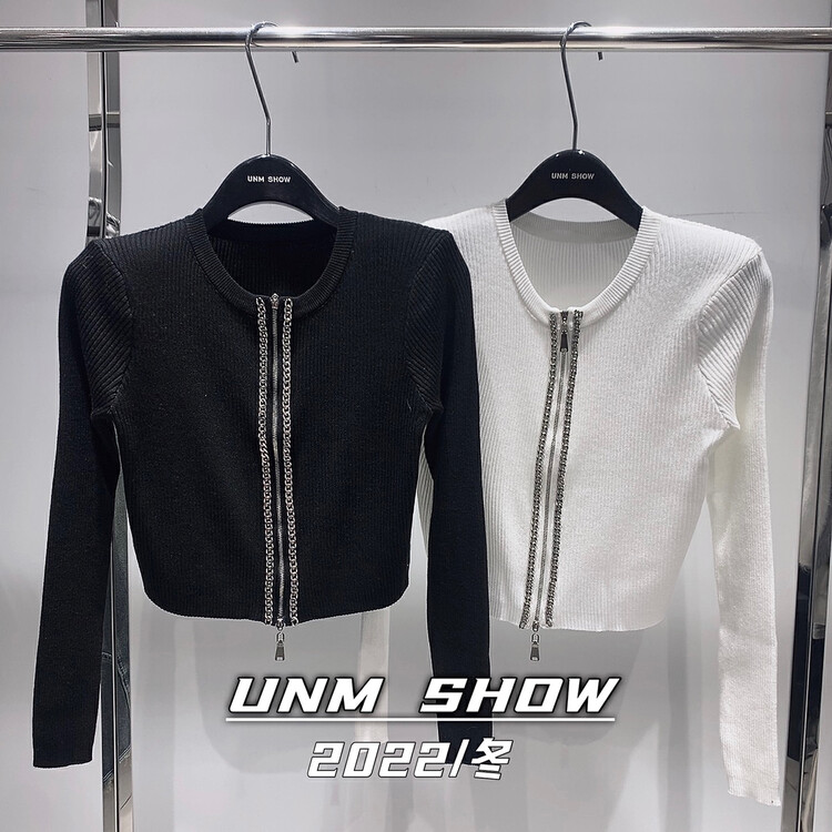 New in autumn!【UNM-SHOW】Chain design short knitted warm sweater 6682# WTT