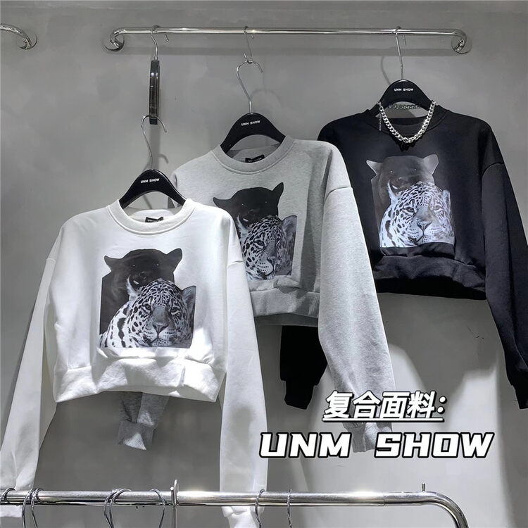 New Autumn!【UNM-SHOW】Round Neck Animal Print Sweatshirt 6659# WTT