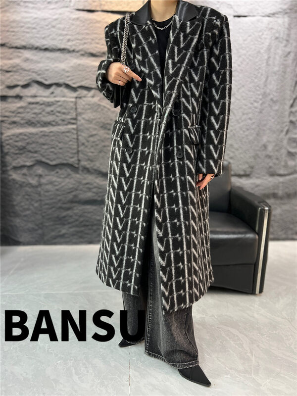 [Half-Plain] Arrow Loose Long Thickened Coat (Without Inner) A881# ZJY