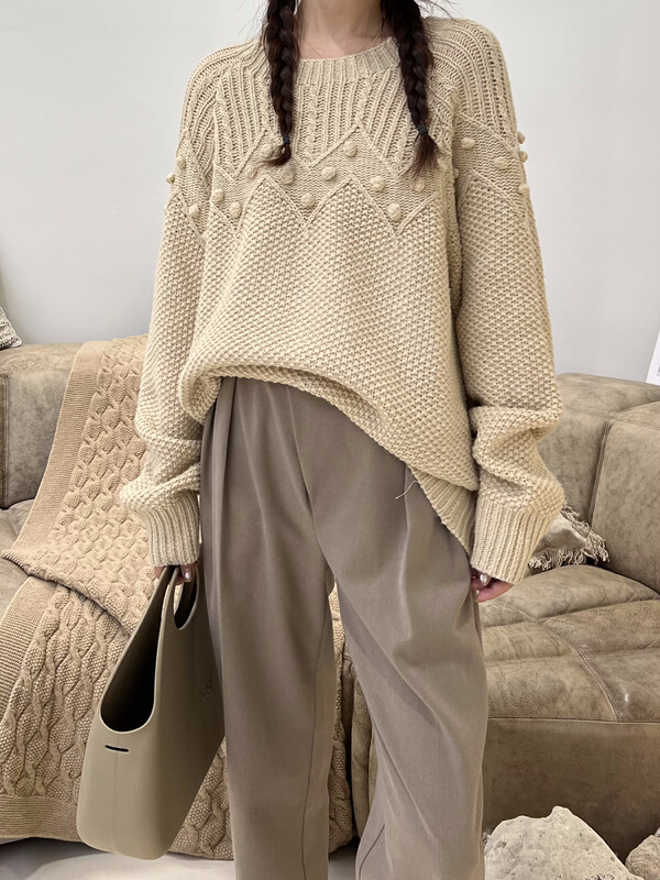 【RIN】Korean style trendy loose all-match sweater R2279