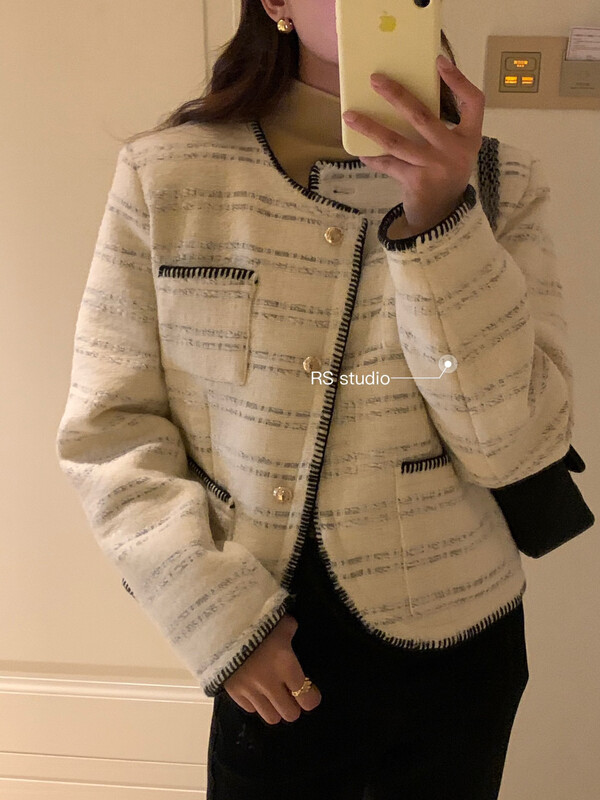 【RS】Vintage French Tweed Short Jacket LL0130# FHX