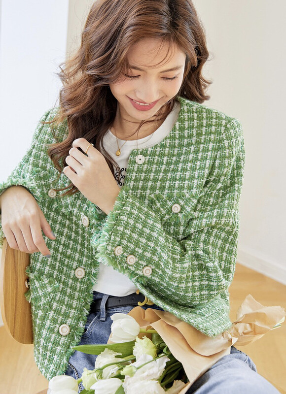 New in autumn!【KIKI STUDIO】Celebrity temperament Xiaoxiang short coat 6827# HJY