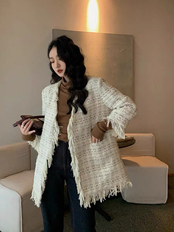 【KIKI STUDIO】Korean style tassel short coat 6939# HJY