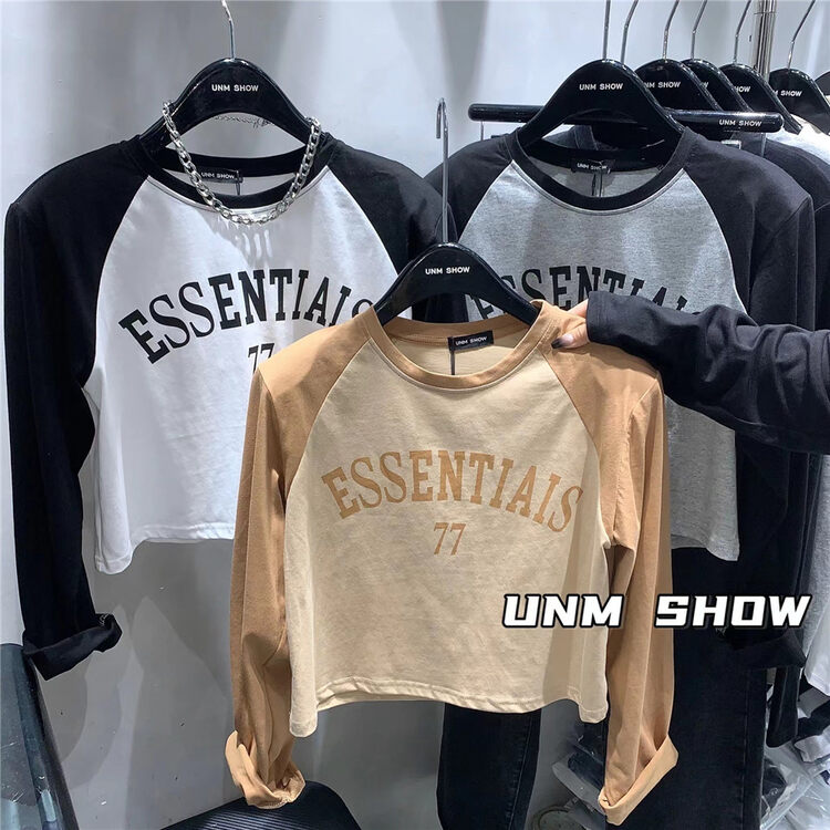 New in early autumn! [UNM-SHOW] Colorblock pullover round neck long-sleeved T-shirt 6576# WTT