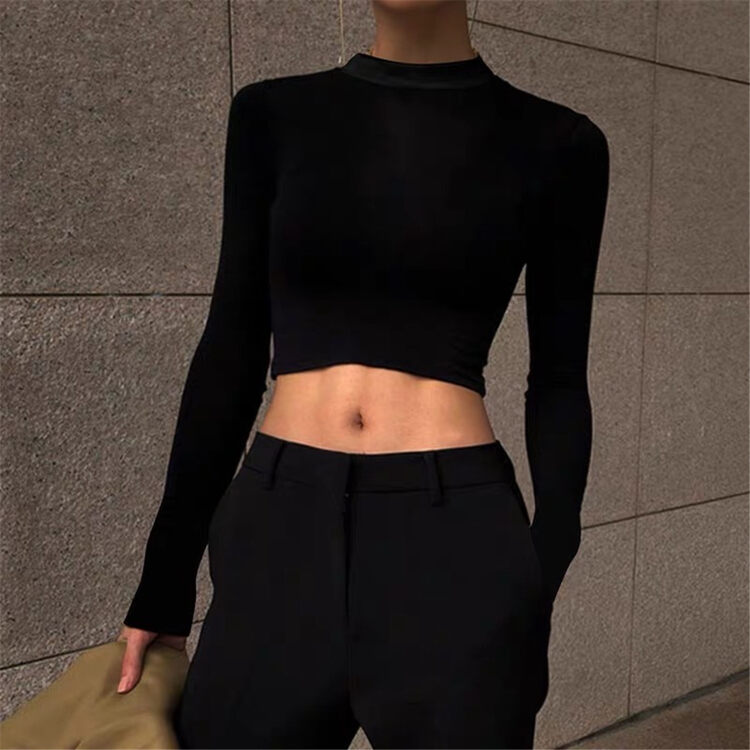 Autumn is new! [TAN] Korean version of the slim waistless shirt t3606# JJ