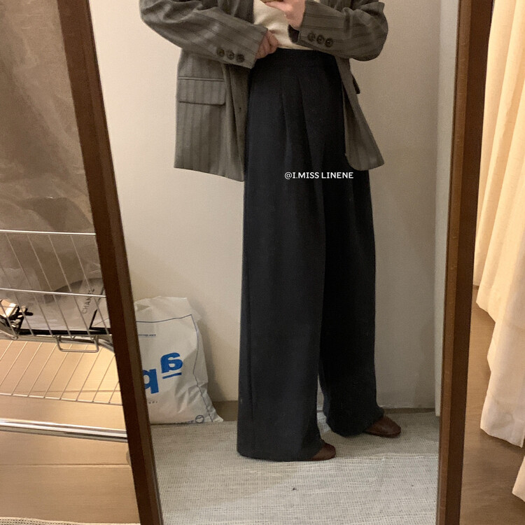 【IMISS】All-match thick textured trousers and trousers QK6502# FHX