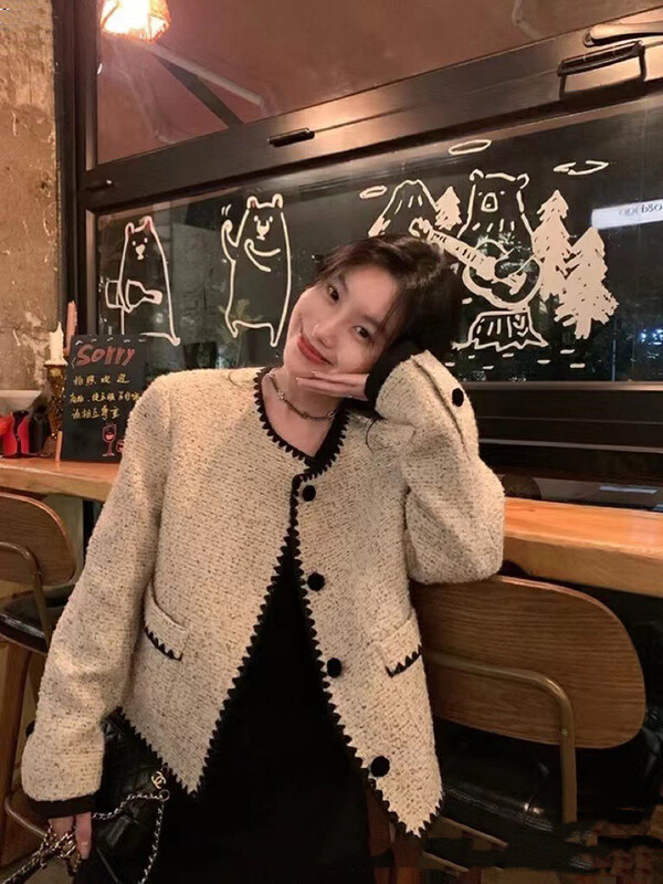 New in winter!【RS】Tweed velvet small fragrant short coat KL8002# FHX