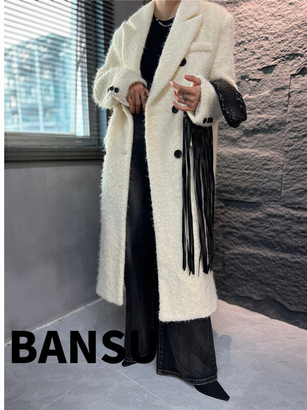 [Semi-Vegetarian] Neat Long Woolen Coat (Only Outerwear) A875# ZJY