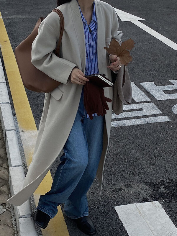 【CLEAN SPACE】High-quality loose one-button long coat YS2-21185# CQW