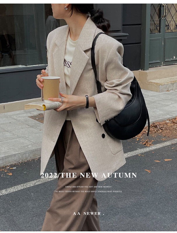 [THE MIND] Suit collar commuting slim all-match suit 61213