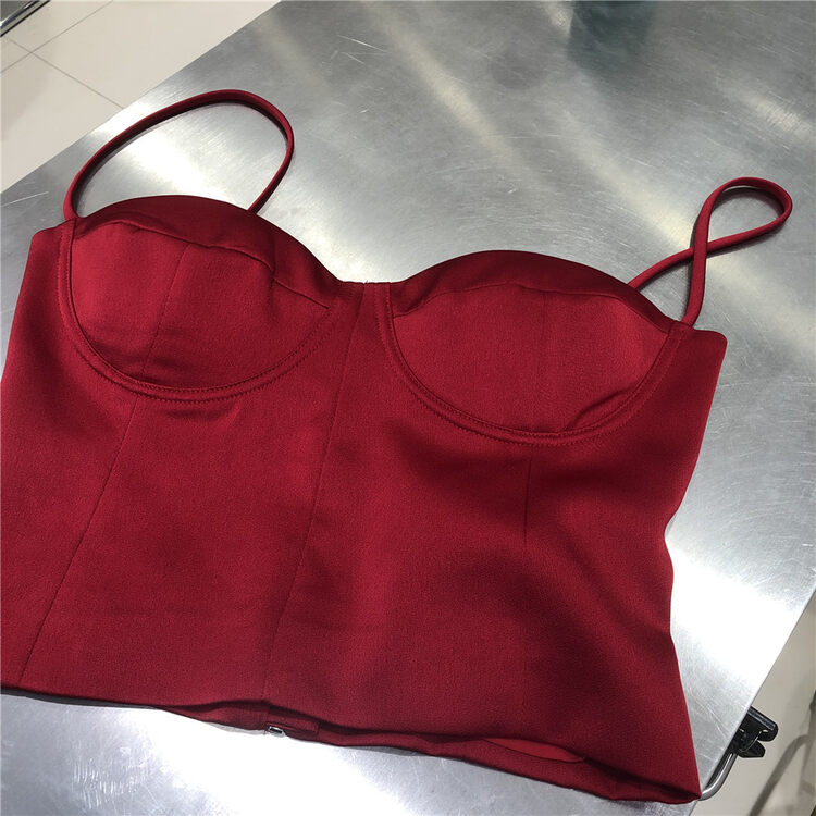 New in autumn! [TAN] Versatile solid color short vest/sling T3608# JJ