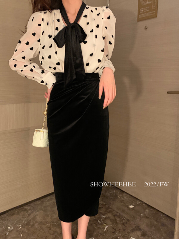 【Xiu Xixi】Temperament, elegant, high-end, chic high-waisted skirt 19595# JHY