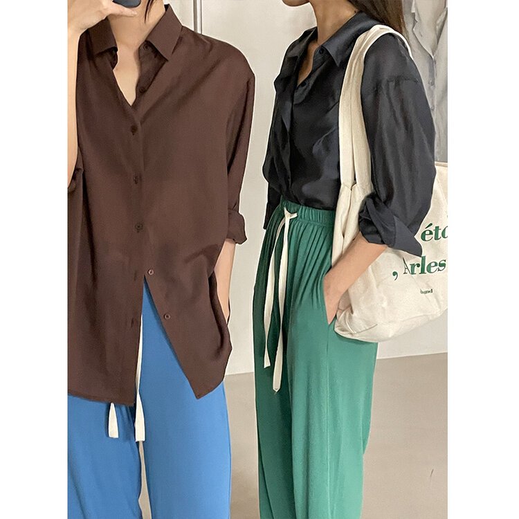 Original price 100.39! 【CLEAN SPACE】Korean simple and versatile shirt 31228# CQW