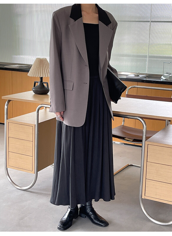Original price 177.99! [THE MIND] Temperament color matching high-quality loose suit 61016