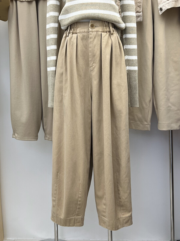 【RIN】Korean version of simple washed cotton loose and slim casual pants R-21612