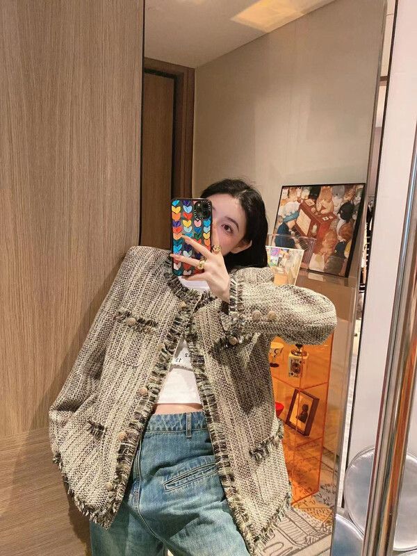 【NANCY】Premium Sensational Lady Style Tweed Short Jacket D2003# WPL