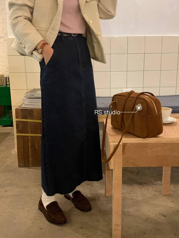 Autumn is new! [RS] Hem frayed high waist slit skirt N0010# FHX