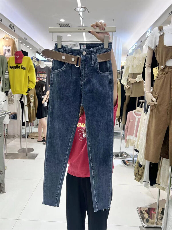 Autumn is new! [U.SHE] Versatile skinny jeans 8342# JJ