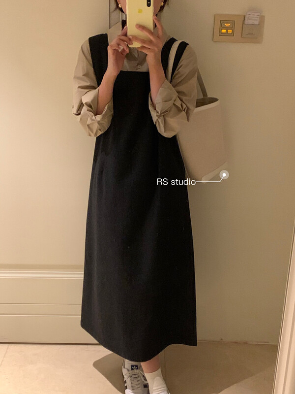 New in winter!【RS】Korean woolen vest dress KL8035# FHX